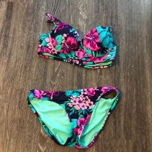 Floral bathing suit set